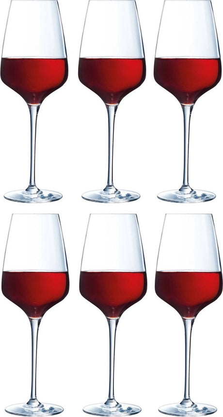Chef sommelier sublym wijnglazen 45 cl 450 ml | set van 6 stuks | geschikt voor rode wijn | glas | vaatwasserbestendig | voor thuis en horeca