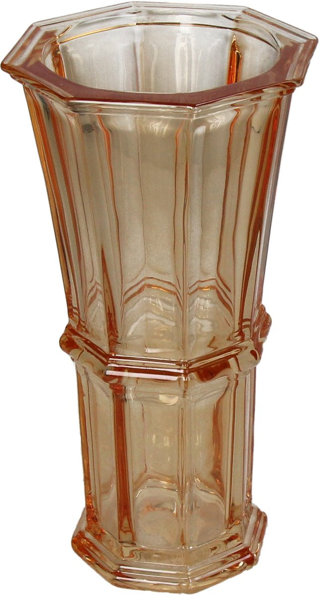Hd collection vaas glas oranje 12,5x12,5x23cm