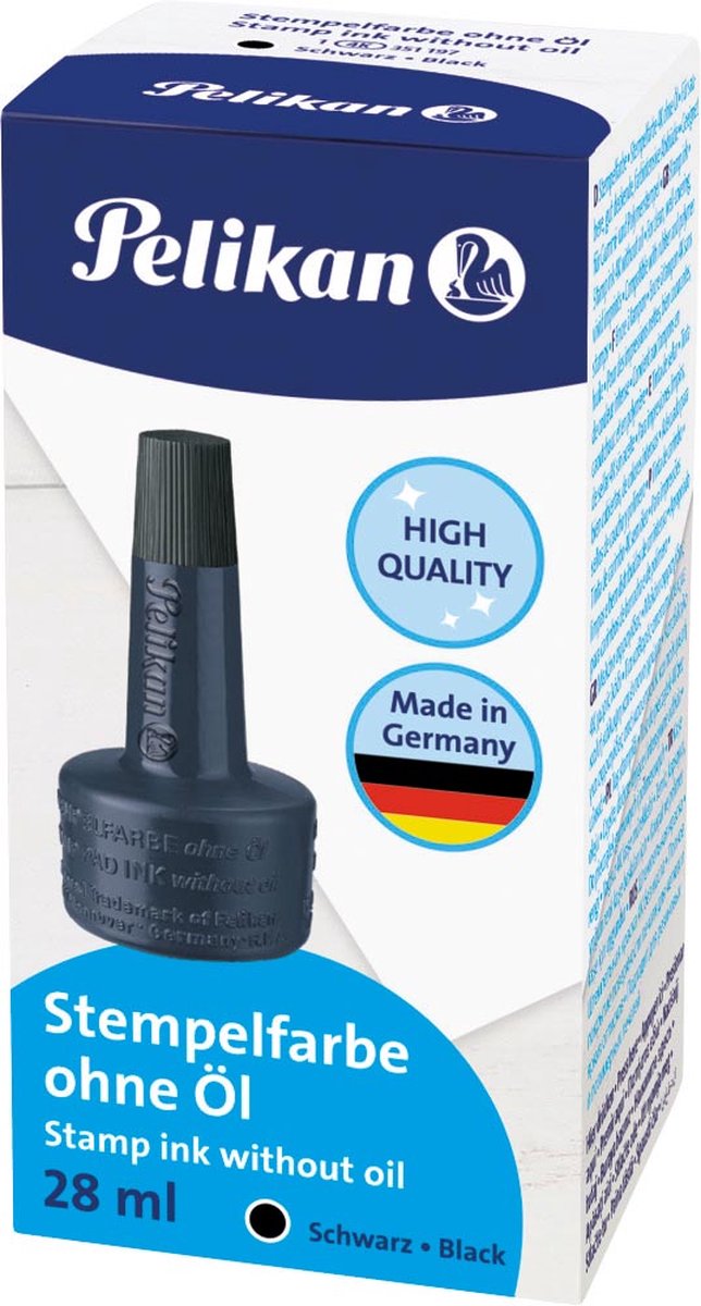 Pelikan stempel inkt 4k 28ml zwart sneldrogend
