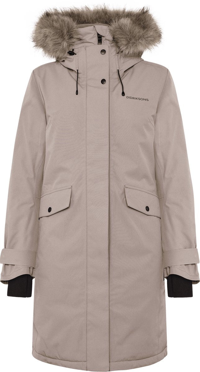 Didriksons erica wns parka 3 dames outdoorjas - ash brown