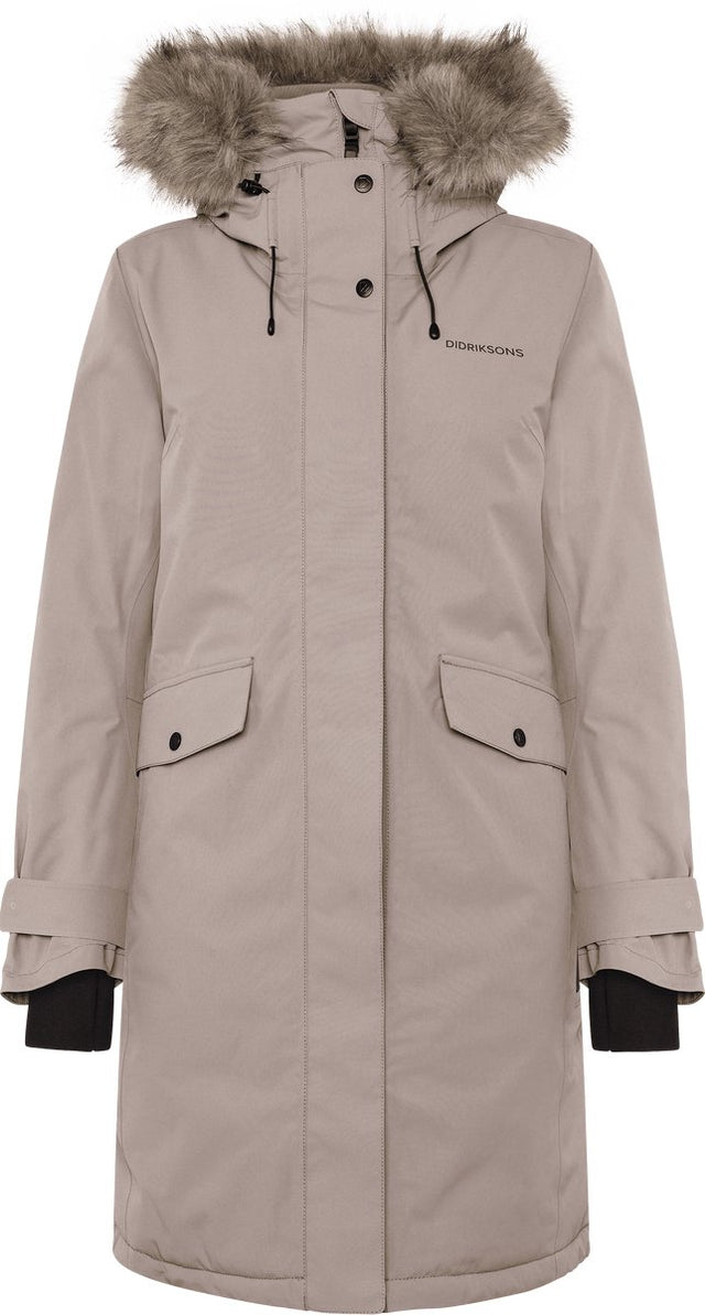 Didriksons erica wns parka 3 dames outdoorjas - ash brown