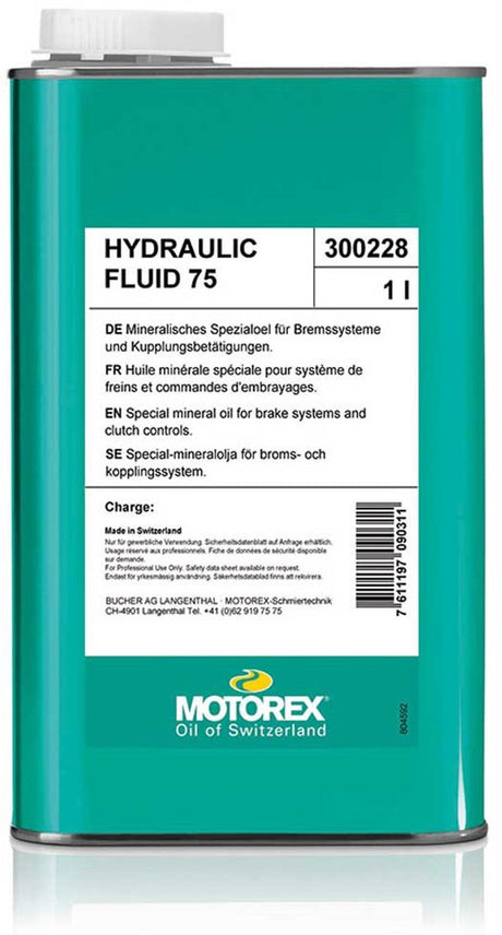 Motorex minerale olie rem- en koppelingsbediening voor hydraulic fluid 75 voor motor quad
