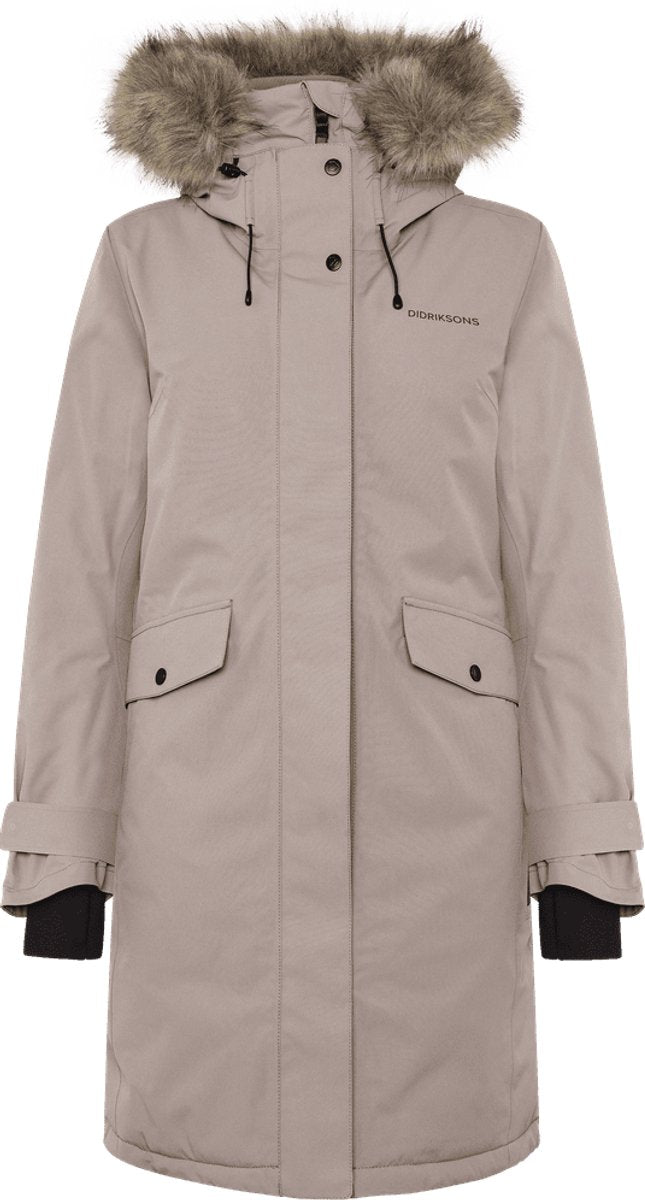 Didriksons erica wns parka 3 dames outdoorjas - ash brown