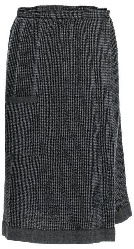 Rento heupdoek kenno 70x145 cm zwart grijs - sauna badjas m l