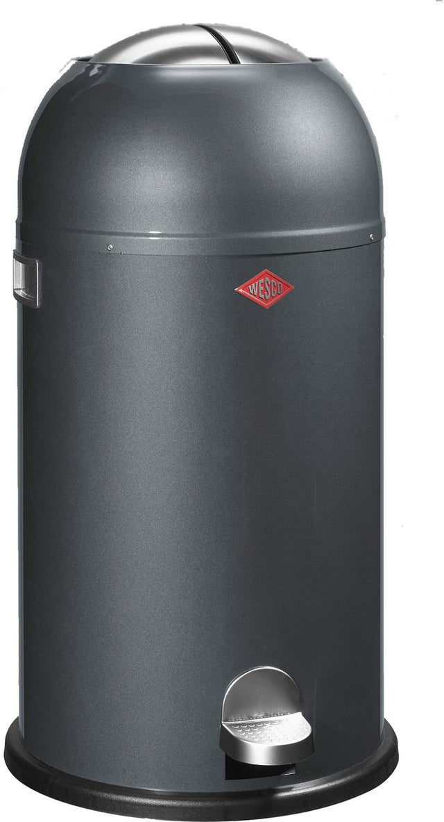 Wesco kickmaster prullenbak | pedaalemmer | 33 liter | metaal - grafiet | afvalemmer - made in germany