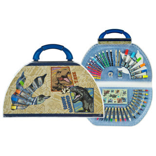 Merkloos sans marque kleurkoffer jurrasic world, 51dlg.