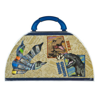Merkloos sans marque kleurkoffer jurrasic world, 51dlg.