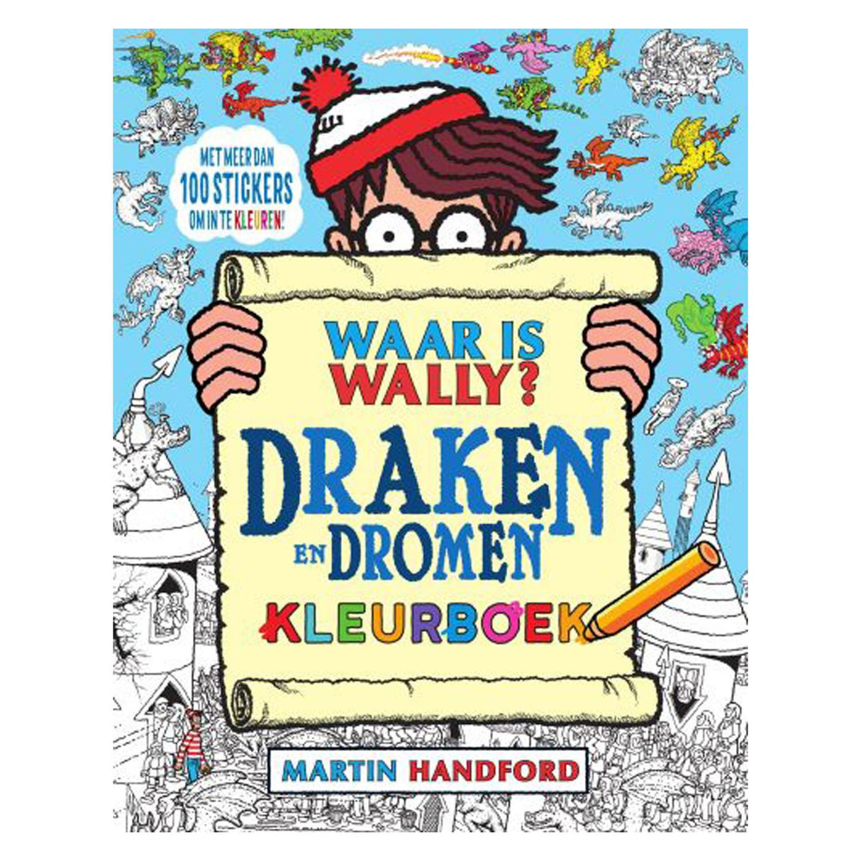 ¿Dónde está Wally? Libro de color de dragones y sueños