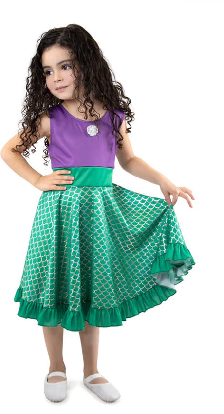 Little adventures - mermaid twirl jurk – maat 116-122 116 122