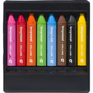 Bruynzeel waskrijtjes dik 8 stuks | 3 stuks