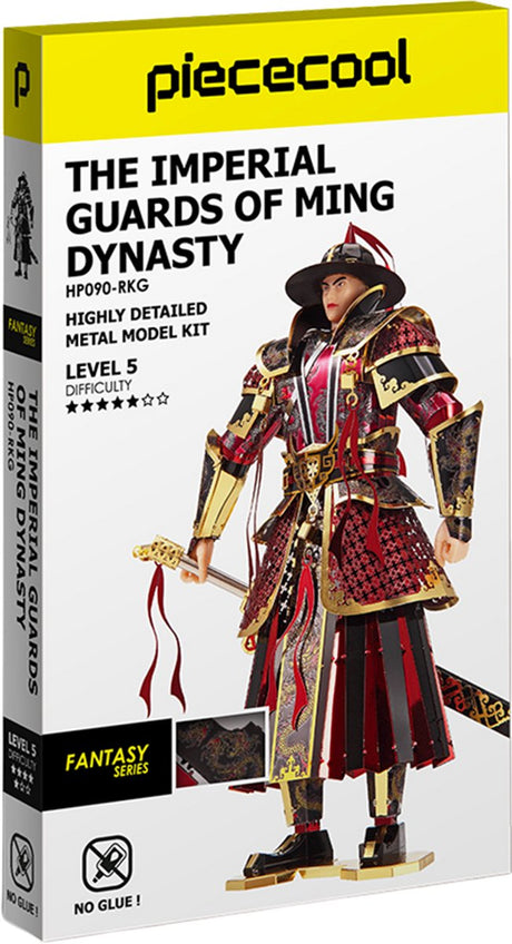 Geronimo games piececool - the imperial guards of ming dynasty - - hobby - metalen model - level 5 - highly details - color - 168 stukjes