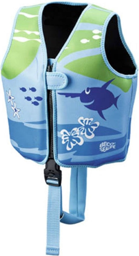 Beco-sealife® zwemvest kind – drijfvest voor kinderen van 18-30 kg – maat m - blauw groen m