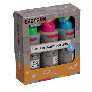 Creafun stoepkrijt rollers 3 stuks oudoor | 6 stuks