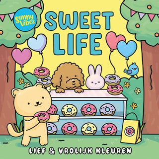 Lantaarn publishers sunny vibes kleurboek sweet life | 2 stuks