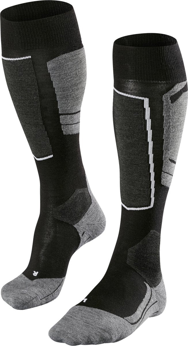 Falke sk4 warm dun wol functioneel materiaal skisokken dames zwart - maat 41-42 41 42