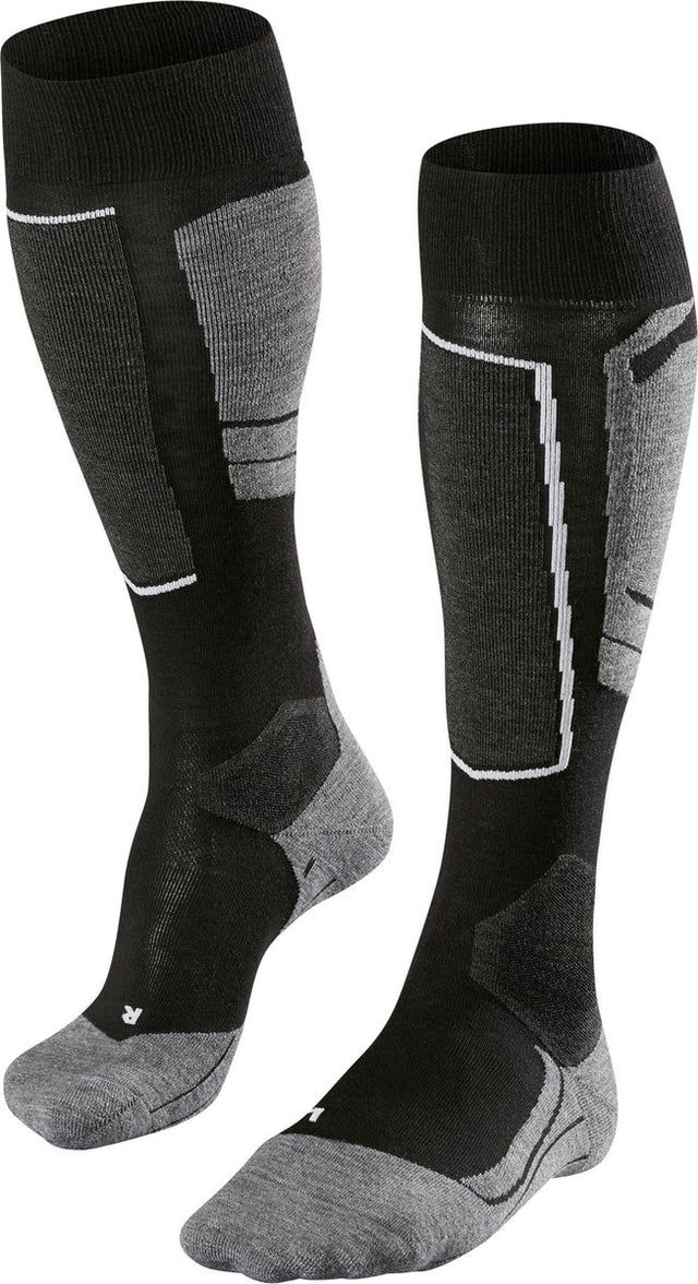 Falke sk4 warm dun wol functioneel materiaal skisokken dames zwart - maat 41-42 41 42