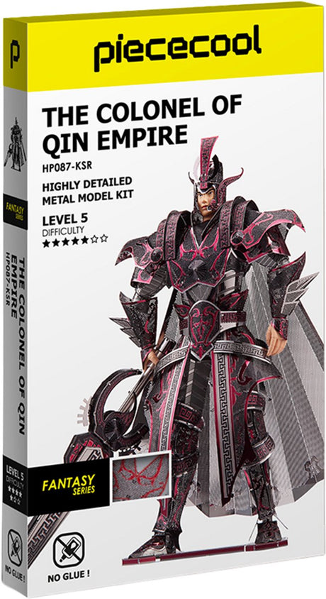 Geronimo games piececool - colonel of qin empire - - hobby - metalen model - level 5 - 3d puzzel - highly detailed - color - 105 stukjes
