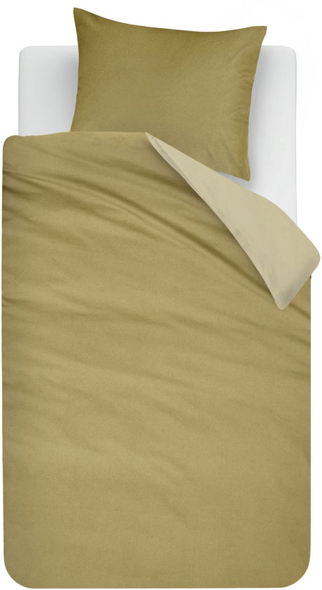Beddinghouse warm dekbedovertrek - eenpersoons - 140 x 200 220 cm - geel