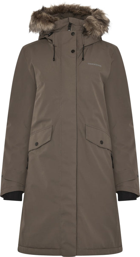 Didriksons erika wns parka 3 dames outdoorjas - mocha brown