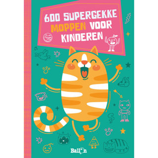 Standaard uitgeverij boek 600 supergekke moppen voor kinderen | 2 stuks