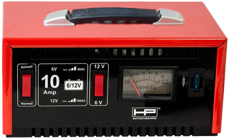 Hp batterieladegerät charger 6 12v 10a 15-120ah, metal