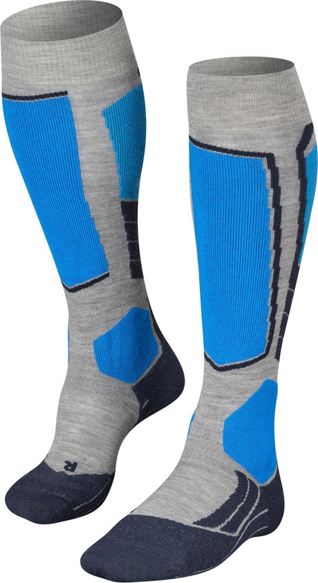 Falke sk2 warm dik wol functioneel materiaal skisokken heren grijs - maat 42-43