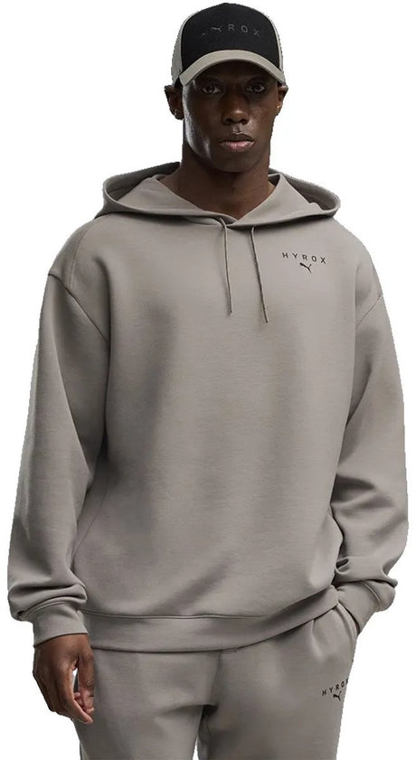 Puma x hyrox cloudspun hoodie grijs s man