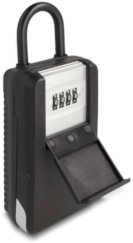 Delock key safe with shackle for storing keys with combination lock