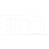 Sizzix • scoreboards xl die cantilever sewing box