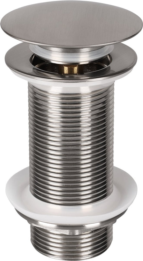 Differnz afvoerplug - pop-up design afvoerstop voor wastafel - gemaakt van messing - eenvoudige montage dankzij schroefdraad - afmeting ø 63 mm x 98 mm hoog - kleur mat chroom