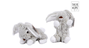 Take me home konijn pluche liggend zittend 2 assortie 14 12cm