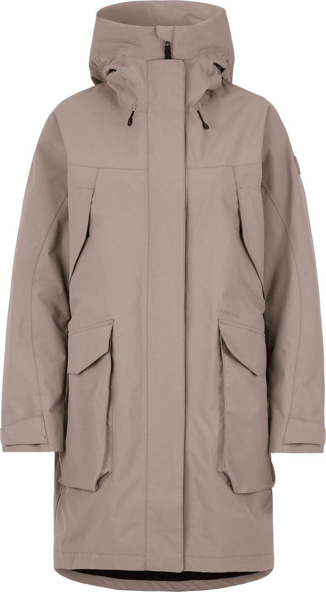 Didriksons thelma wns parka 10 dames outdoorjas - ash brown
