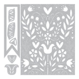 Sizzix • thinlits snijmal folk kunst sjablloon