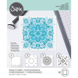 Sizzix • layered stencils mosaic flowers 4stuks
