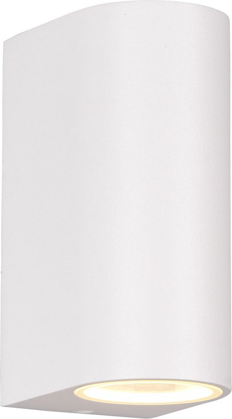 Trio roya - wandlamp - wit mat - excl. 2x gu10 4,9 w - bewegingssensor - buitenverlichting - ip44