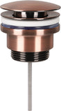 Differnz afvoerplug pop up - design afvoerstop voor wastafel en badkamer - messing - eenvoudige montage met schroefdraad - ø 6,3 cm - hoogte 6,3-7,2 cm - kleur rood koper