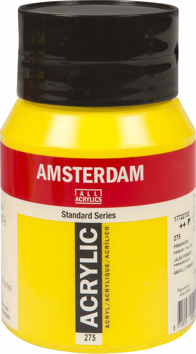 Amsterdam standard series acrylverf pot 500 ml primairgeel 275
