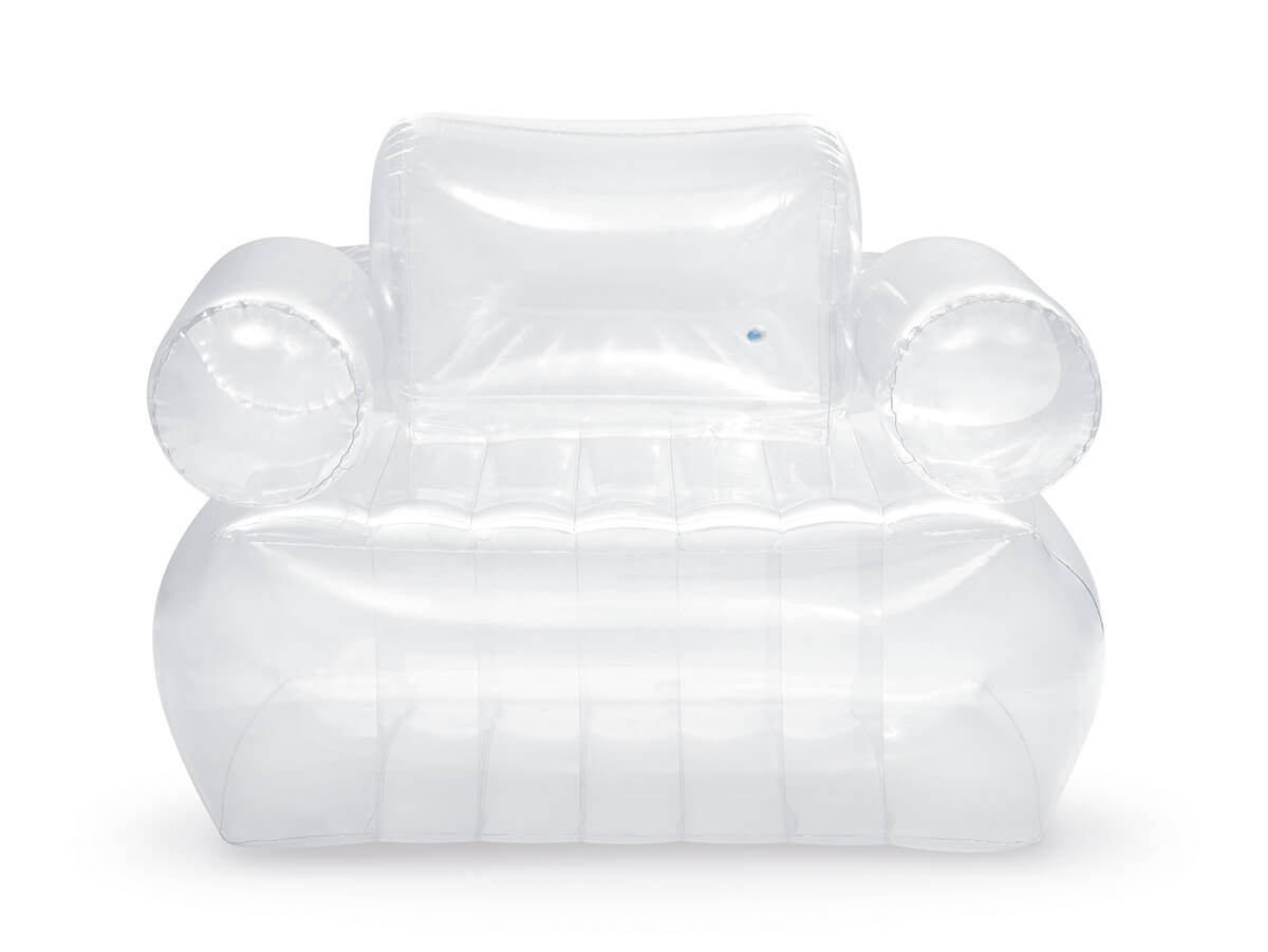 Sillón inflable Intex transparente