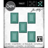 Sizzix • tim holtz thinlits die set stacked tiles rectangles 25pcs