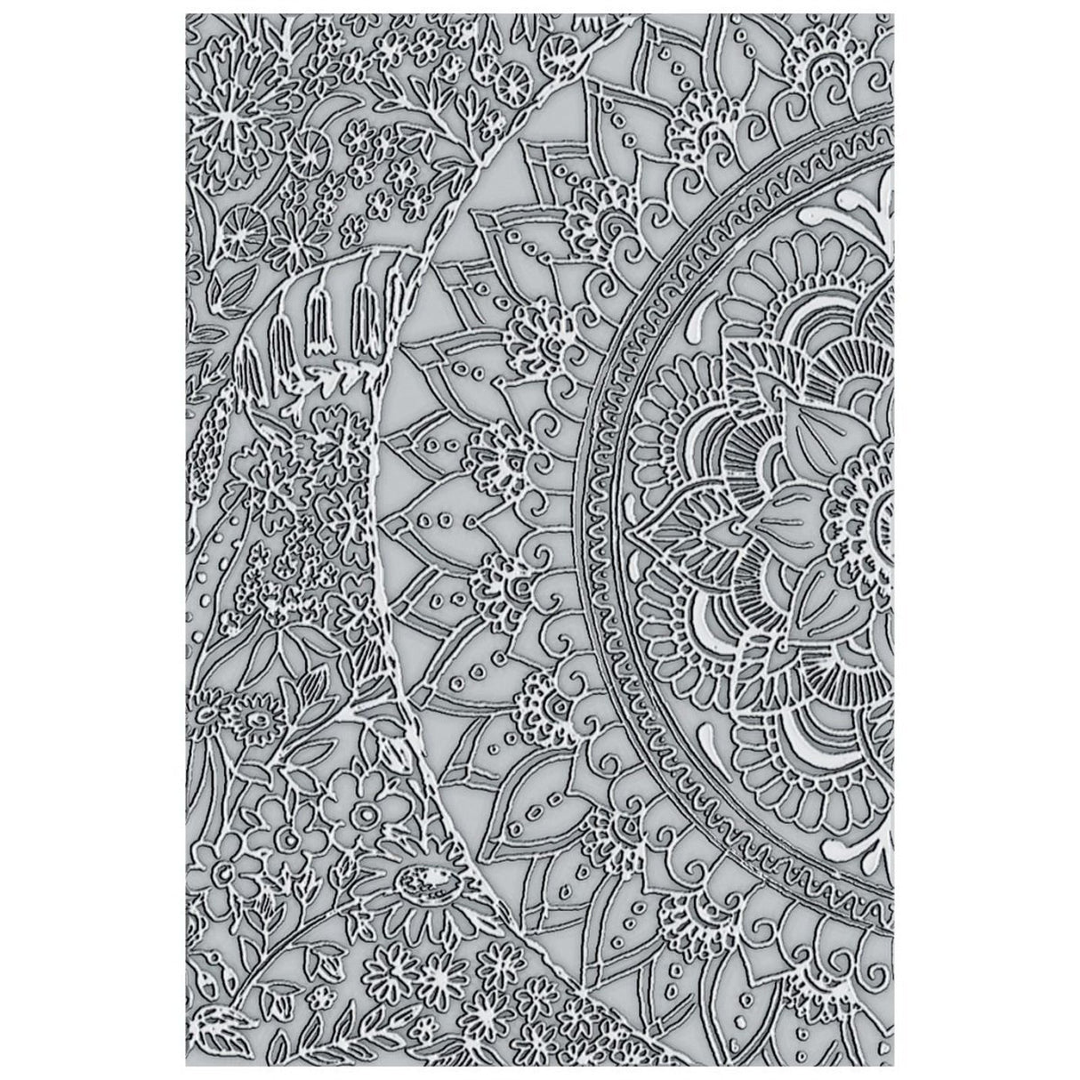 Sizzix • 3-d textured impressions embossing folder half mandala
