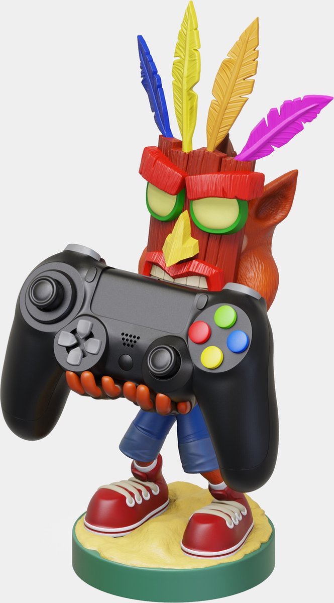 Exquisite gaming cable guy - crash bandicoot aku phone+ controller holder