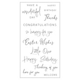 Sizzix • clear stamps daily sentiments 13pcs