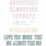 Sizzix • clear stamps with framelits fine line alpha 01 60pcs
