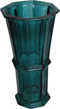 Hd collection vaas glas petrol 15x15x28cm