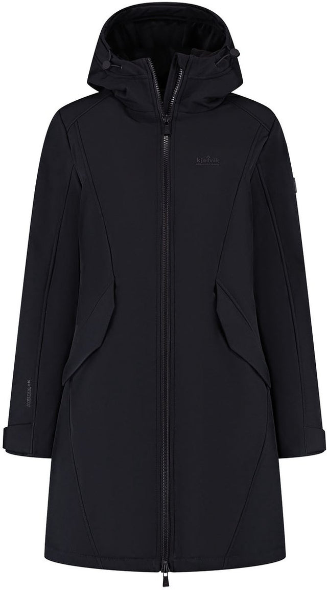 Kjelvik sibelle dames outdoorjas - zwart