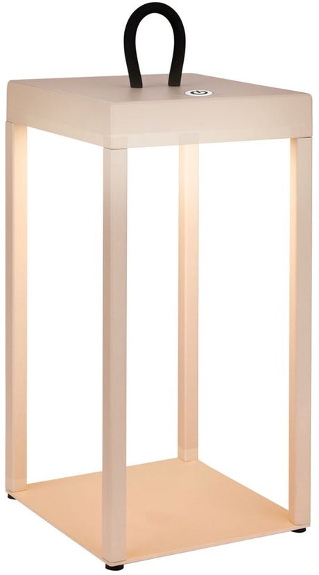 Briloner luca – oplaadbare tafellamp lantaarn – dimbaar buitenlap – tuinverlichting – ip44 voor binnen buiten – 31,5 x 13 x 13 cm – beige