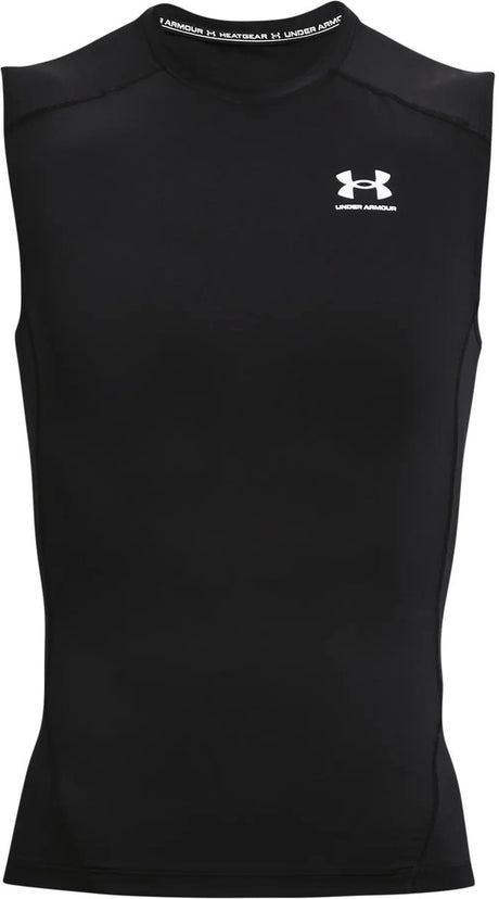 Under armour ua hg armour comp sl-blk heren sportshirt - zwart - wit