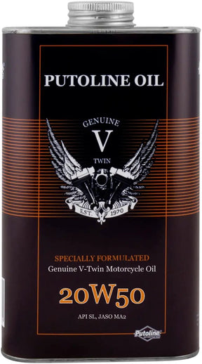 Putoline genuine v-twin 20w50 olie 4t 1 liter blik
