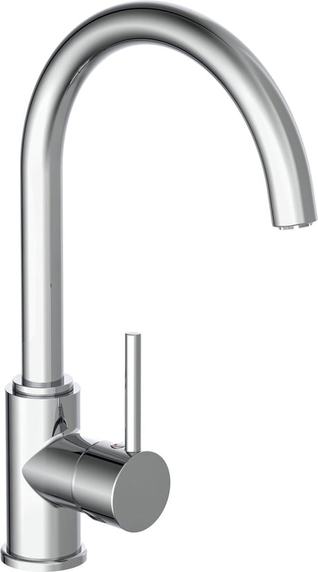 Schütte casalla design keukenkraan voor waterverwarmer - met vrije uitloop - mengkraan - lage druk - hoge, draaibare uitloop - zijdelingse greep - chroom