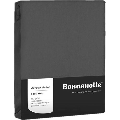 Bonnanotte hoeslaken jersey donker grijs 90x200cm